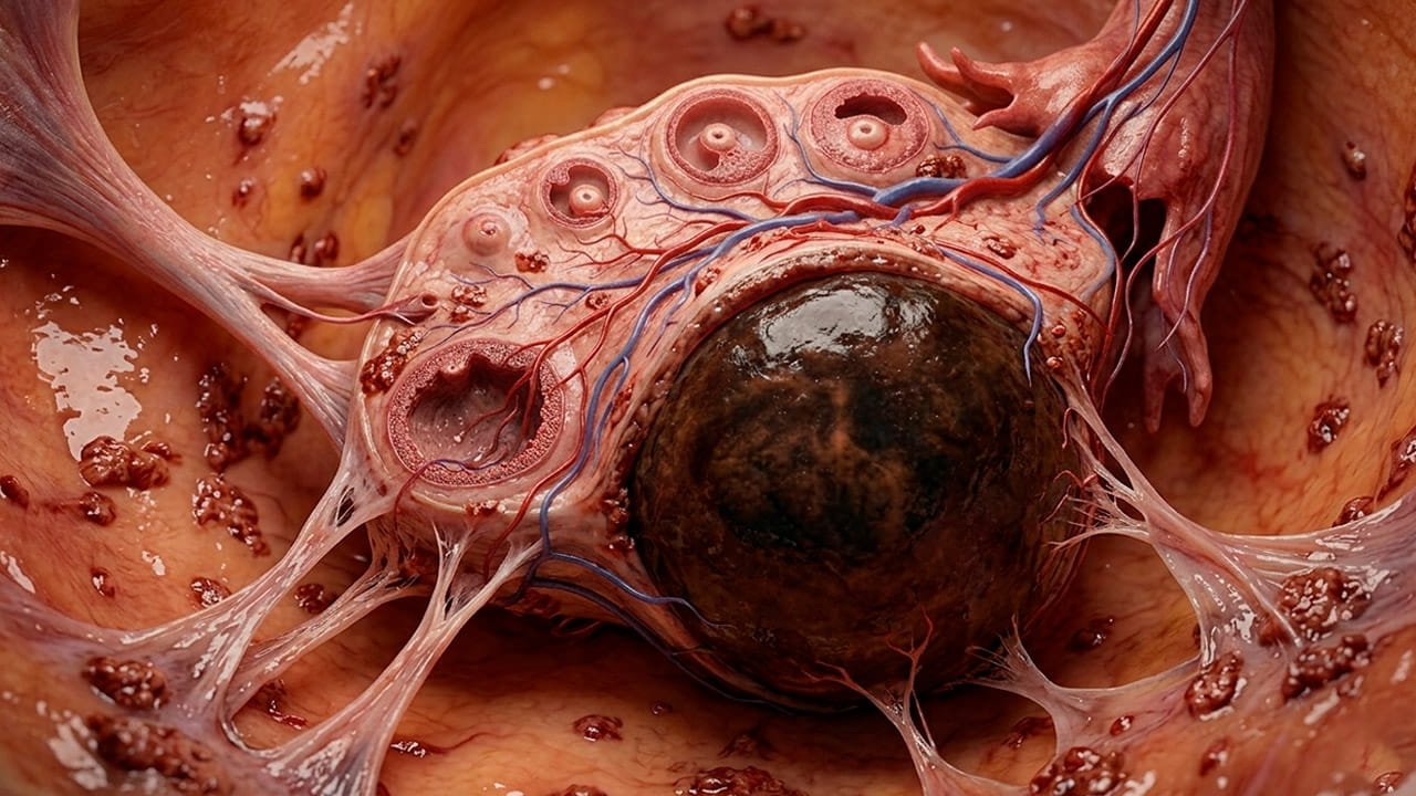 Exemplo de Endometrioma Ovariano